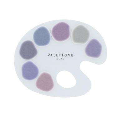 絵の具パレット風シール パレットーン アンティークフラワー