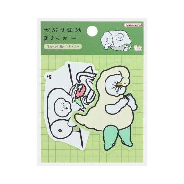 ステッカー ナガキパーマ かぶり生活 グリーン