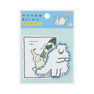 ステッカー ナガキパーマ かぶり生活 ブルー2