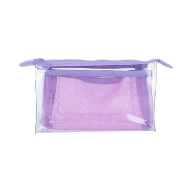 mitte クリアポーチ メッシュ マチ ラベンダー