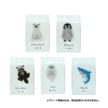 氷漬けになったいきもの消しゴム おおきないきもの ※アソート商品のため柄は選べません