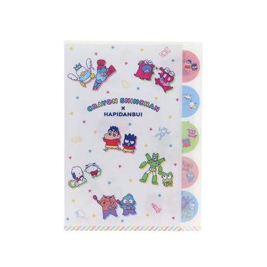 クレヨンしんちゃん×サンリオキャラクターズ ダイカットクリアファイル5P はぴだんぶい