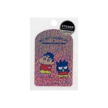 クレヨンしんちゃん×サンリオキャラクターズ ホログラムステッカー はぴだんぶい しんちゃん×バッドばつ丸