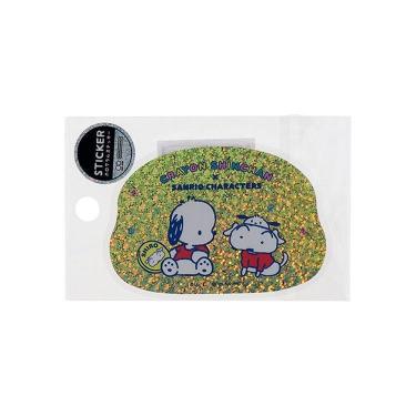 クレヨンしんちゃん×サンリオキャラクターズ ホログラムステッカー はぴだんぶい シロ×ポチャッコ