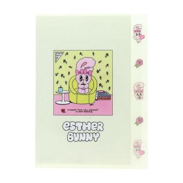 ダイカットクリアファイル5P エスターバニー クリーム