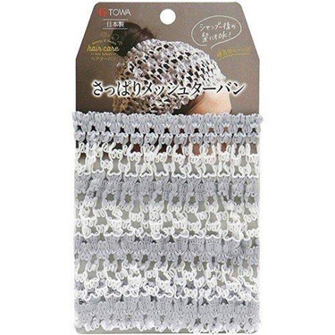 さっぱりメッシュターバン グレー