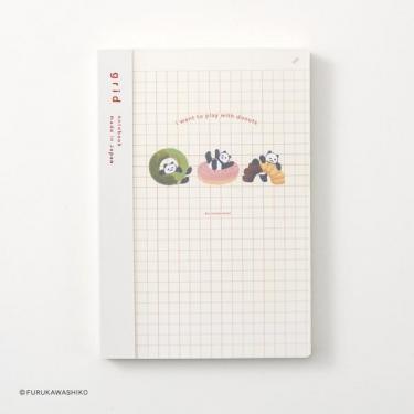 isshoni.ノートブック ナンバー A6 お菓子などうぶつ工房 パンダ