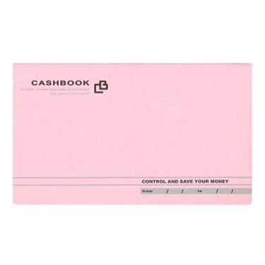 通帳型キャッシュブック ピンク