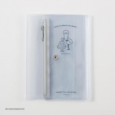 isshoni.ノートカバー A6 お菓子などうぶつ工房 ハシビロコウ