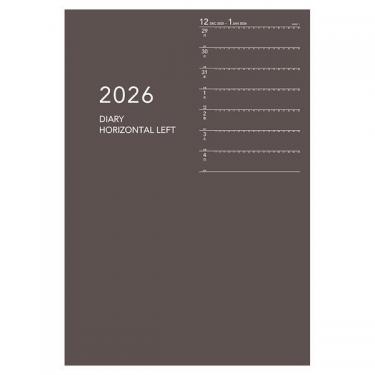 2026年1月始まり手帳 週間レフト B6 アポイント E8152 ブラウン