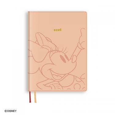 2025年12月始まり手帳 週間レフト B6 1週間+横罫 ディズニー E6225 ピンク
