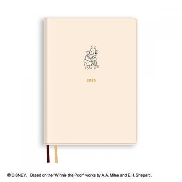 2025年12月始まり手帳 週間レフト B6 1週間+方眼 ディズニー E6207 アイボリー