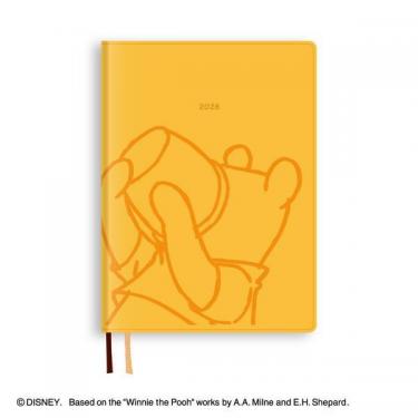 2025年12月始まり手帳 週間レフト B6 1週間+方眼 ディズニー E6209 イエロー