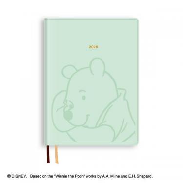 2025年12月始まり手帳 週間レフト B6 1週間+方眼 ディズニー E6227 ミント