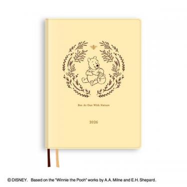 2025年12月始まり手帳 週間レフト B6 1週間+方眼 ディズニー E6228 ライトイエロー