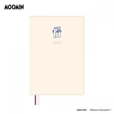 2025年12月始まり手帳 週間バーチカル B6 ムーミン E6217 ニョロニョロ アイボリー