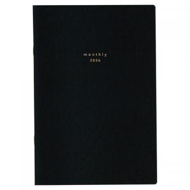 2025年12月始まり手帳 月間 B6 isshoni. E8032 ブラック