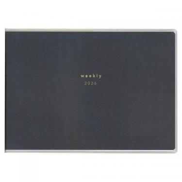 2025年12月始まり手帳 見開き1週間 isshoni. E8099 ブラック