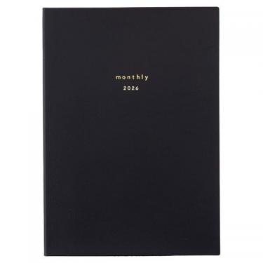 2025年12月始まり手帳 月間 B6 isshoni. E8746 ブラック