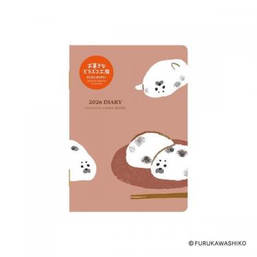 2025年12月始まり手帳 月間 A6 お菓子などうぶつ工房 E6230 パンダ