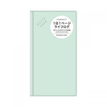 2026年1月始まり手帳 デイリー ポケット isshoni. E8718 グリーン