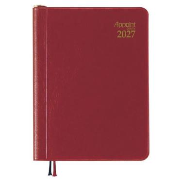 2026年12月始まり手帳 週間ブロック アポイント 見開き2週間 レッド E1014