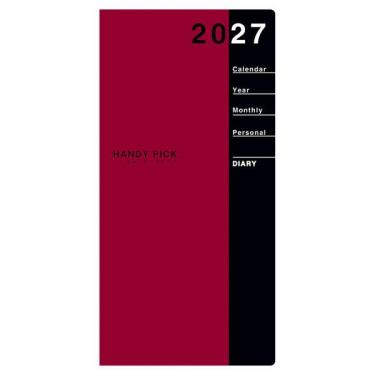 2026年12月始まり手帳 月間 ハンディピック レッド E1093