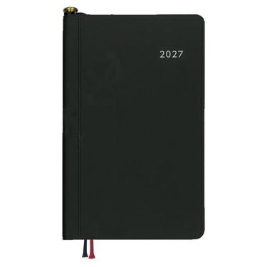 2026年12月始まり手帳 週間レフト アポイント ブラック E8328