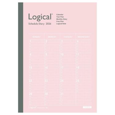 2025年12月始まり 月間 A5 ロジカルダイアリー ノートタイプA ピンク