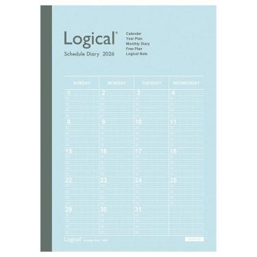 2025年12月始まり 月間 A5 ロジカルダイアリー ノートタイプA ブルー