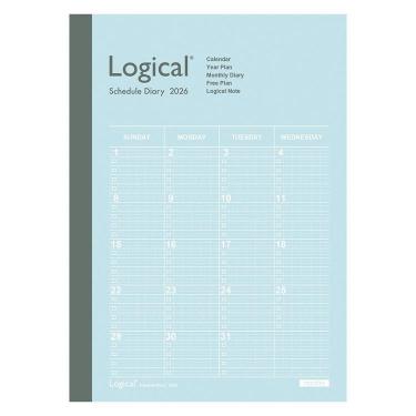 2025年12月始まり 月間 B6 ロジカルダイアリー ノートタイプA ブルー