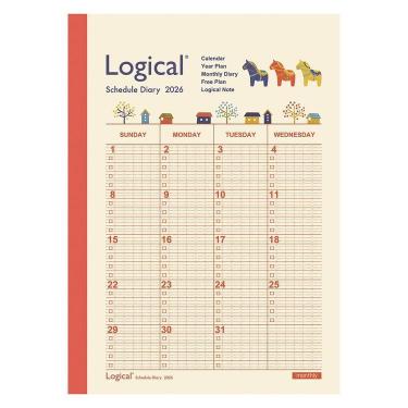 2025年12月始まり 月間 B6 ロジカルダイアリー ノートタイプA ウマ