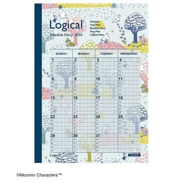 2025年12月始まり 月間 A5 ロジカルダイアリー ノートタイプ ムーミン