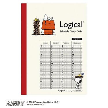 2025年12月始まり 月間 B6 ロジカルダイアリー ノートタイプ ピーナッツ1