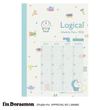 2025年12月始まり 月間 B6 ロジカルダイアリー ノートタイプ ドラえもん