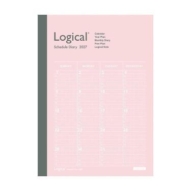 2026年12月始まり手帳 月間 B6 ロジカル ピンク