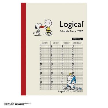 2026年12月始まり手帳 月間 B6 ロジカル PEANUTS 1