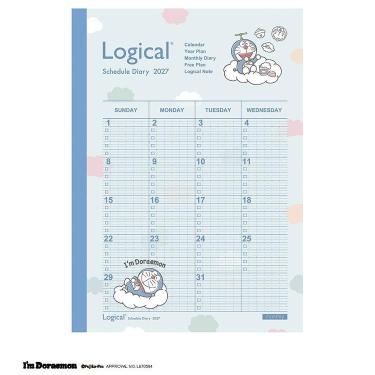 2026年12月始まり手帳 月間 A5 ロジカル ドラえもん