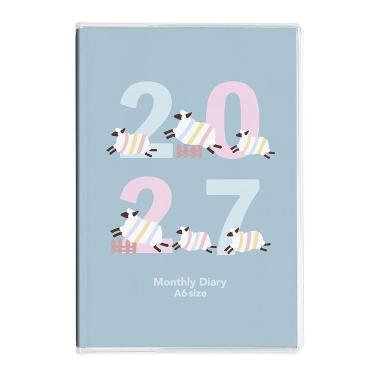 2026年12月始まり手帳 月間 A6 ノート ヒツジ2