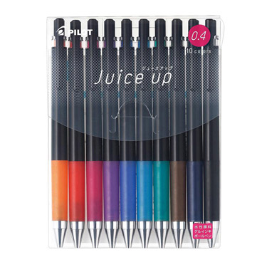 ジュースアップ 0．4mm 10色セット ゲルボールペン