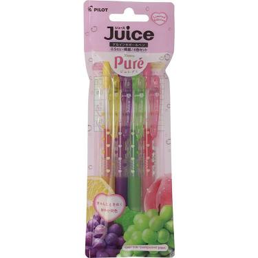 ジュース ボールペン ピュレグミ 0.5mm ゲルインキ 4色セット