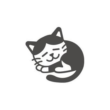 フリクションスタンプ ねむネコ（ブラック）