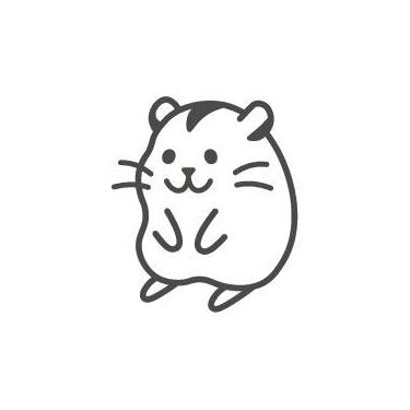 フリクションスタンプ ハムスター（ブラック）