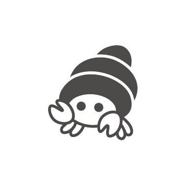 フリクションスタンプ ヤドカリ（ブラック）