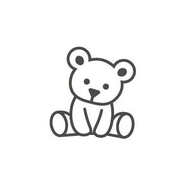 フリクションスタンプ テディベア（ブラック）