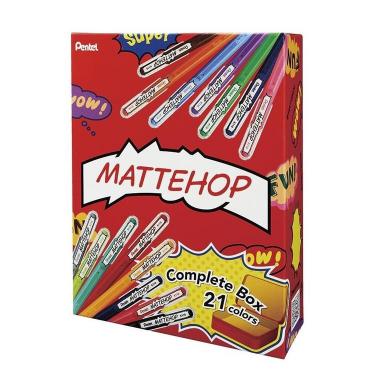 マットホップ ゲルインクボールペン 21色セット