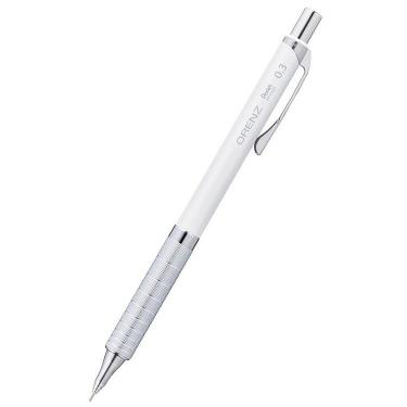 オレンズ メタルグリップ シャープペン 0.3mm ホワイト