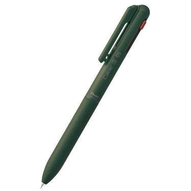 カルム 3色ボールペン 0.5mm 油性 ダークグリーン
