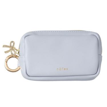 ノフェス カラビナ付ミニポーチ ストーンブルー