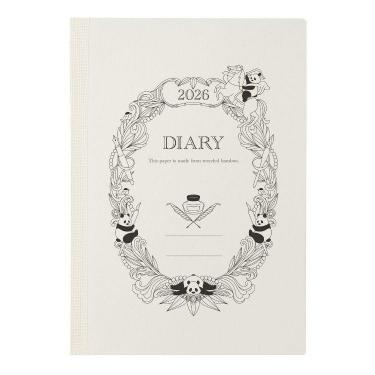 2025年12月始まり 月間 B6 PANDAful LIFE 竹紙ダイアリー グレー